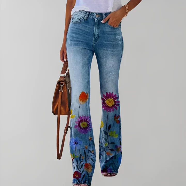 Floral Straight Leg Jeans