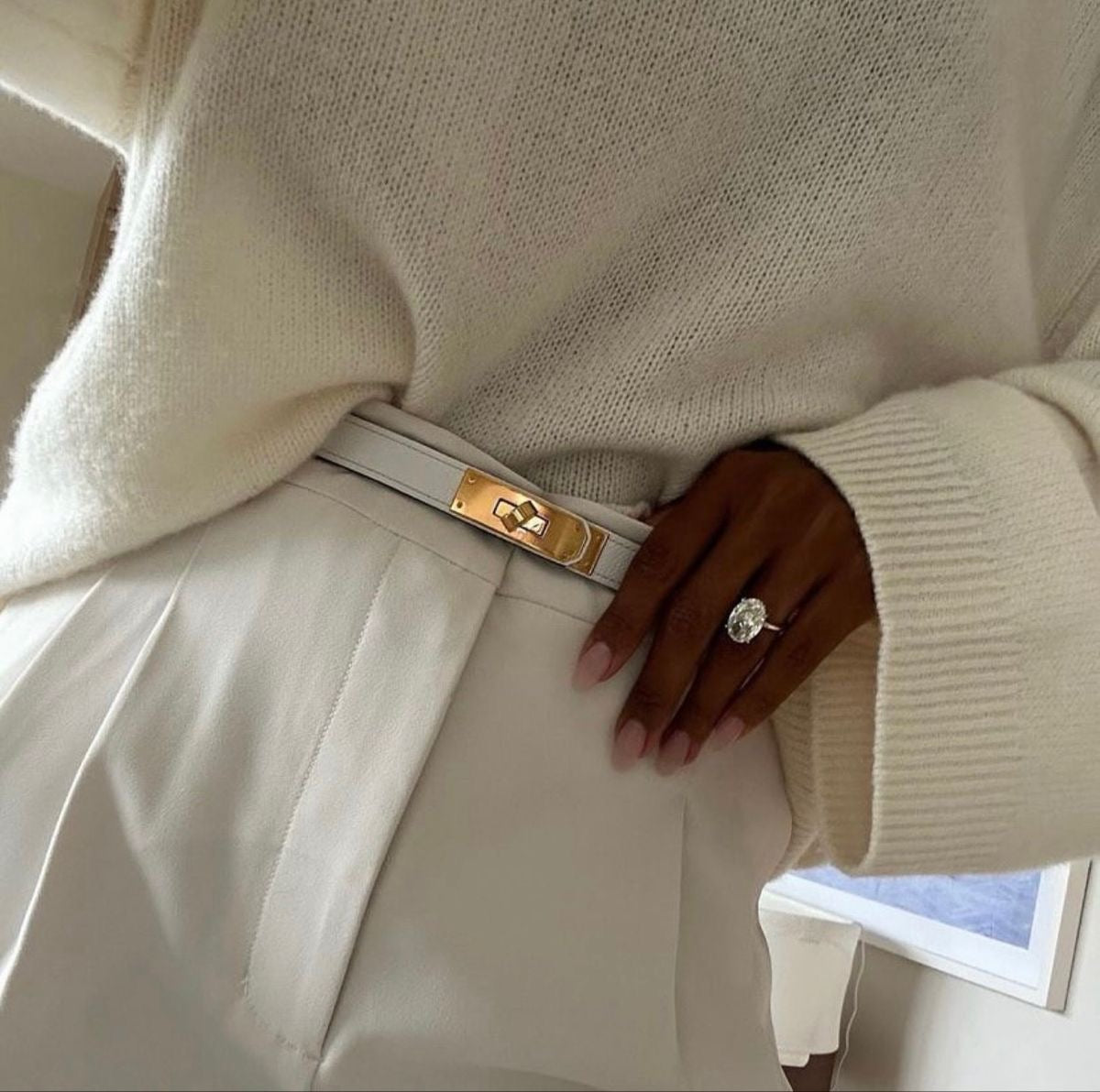 Classic Gold Turn-Lock Slim Belt