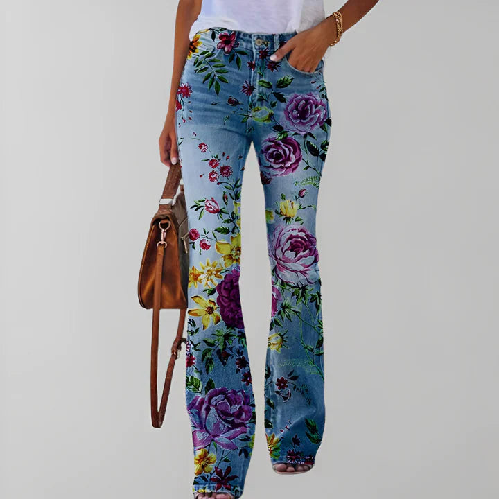 Floral Straight Leg Jeans