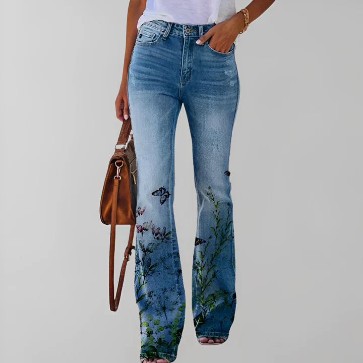 Floral Straight Leg Jeans