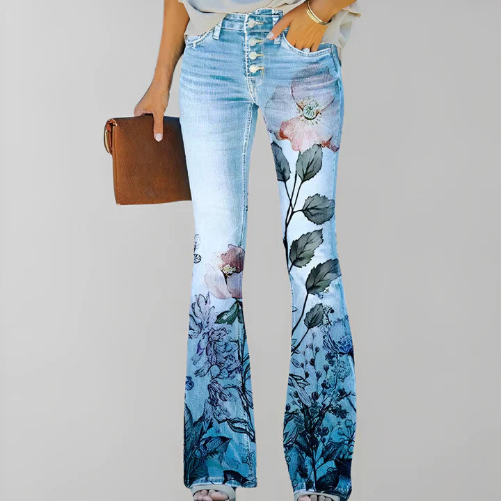 Floral Straight Leg Jeans