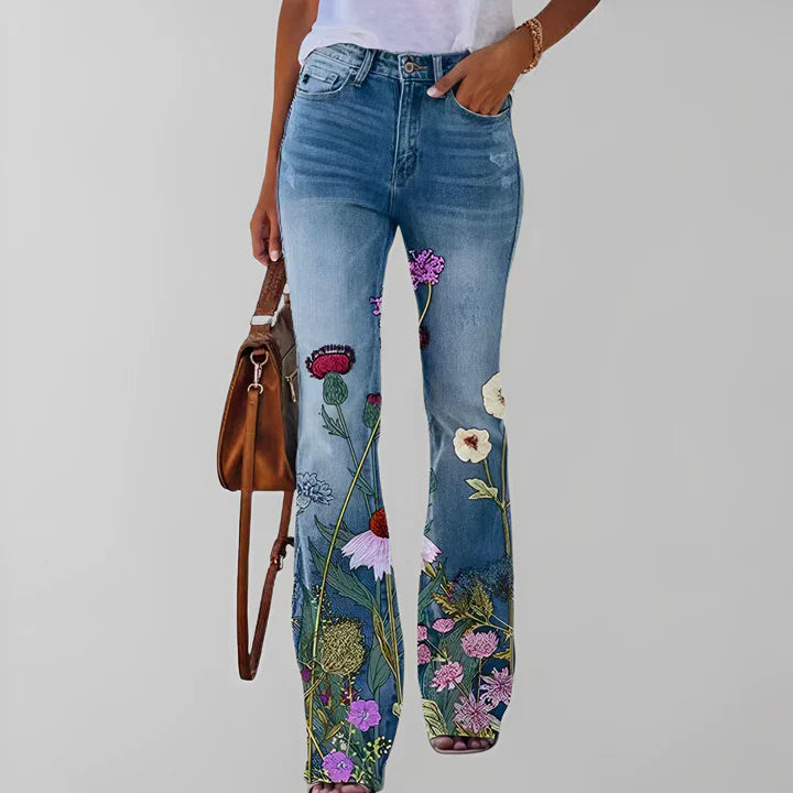 Floral Straight Leg Jeans