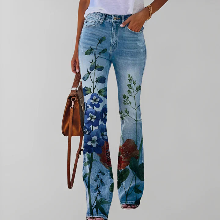 Floral Straight Leg Jeans