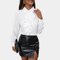 Ruffled Long Sleeve Blouse