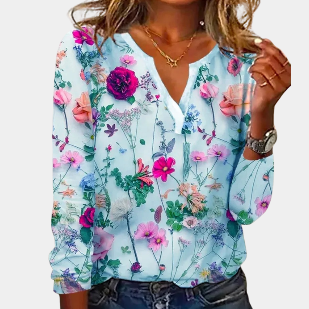 Floral Print Relaxed Blouse
