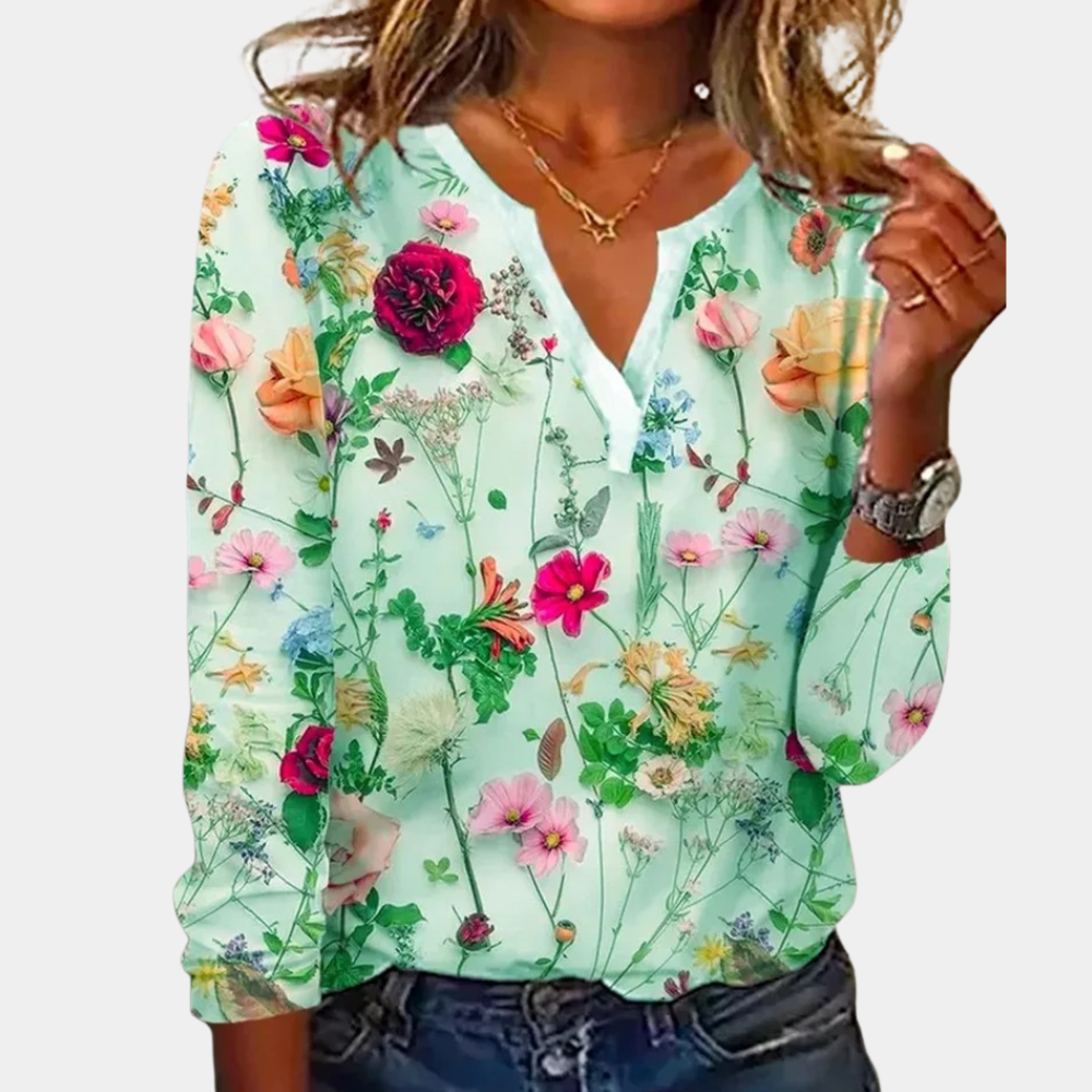 Floral Print Relaxed Blouse