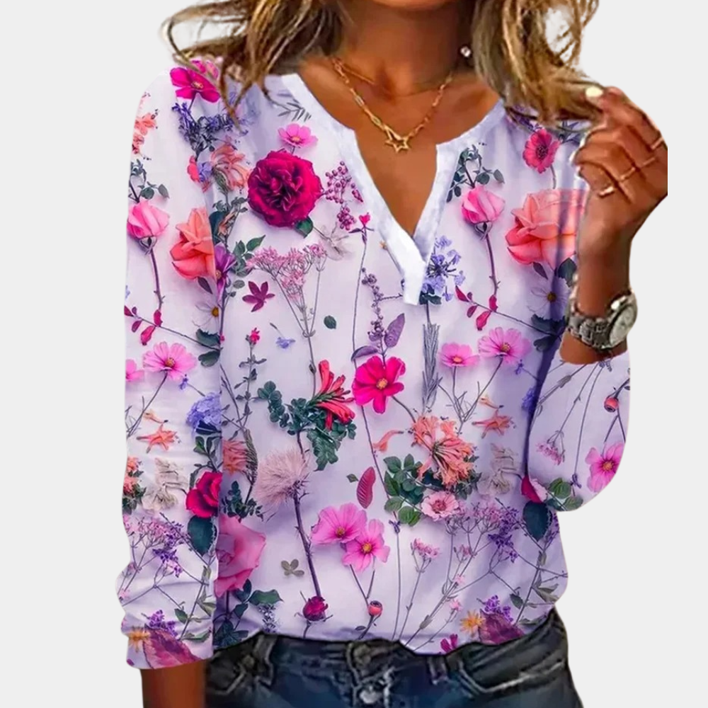 Floral Print Relaxed Blouse