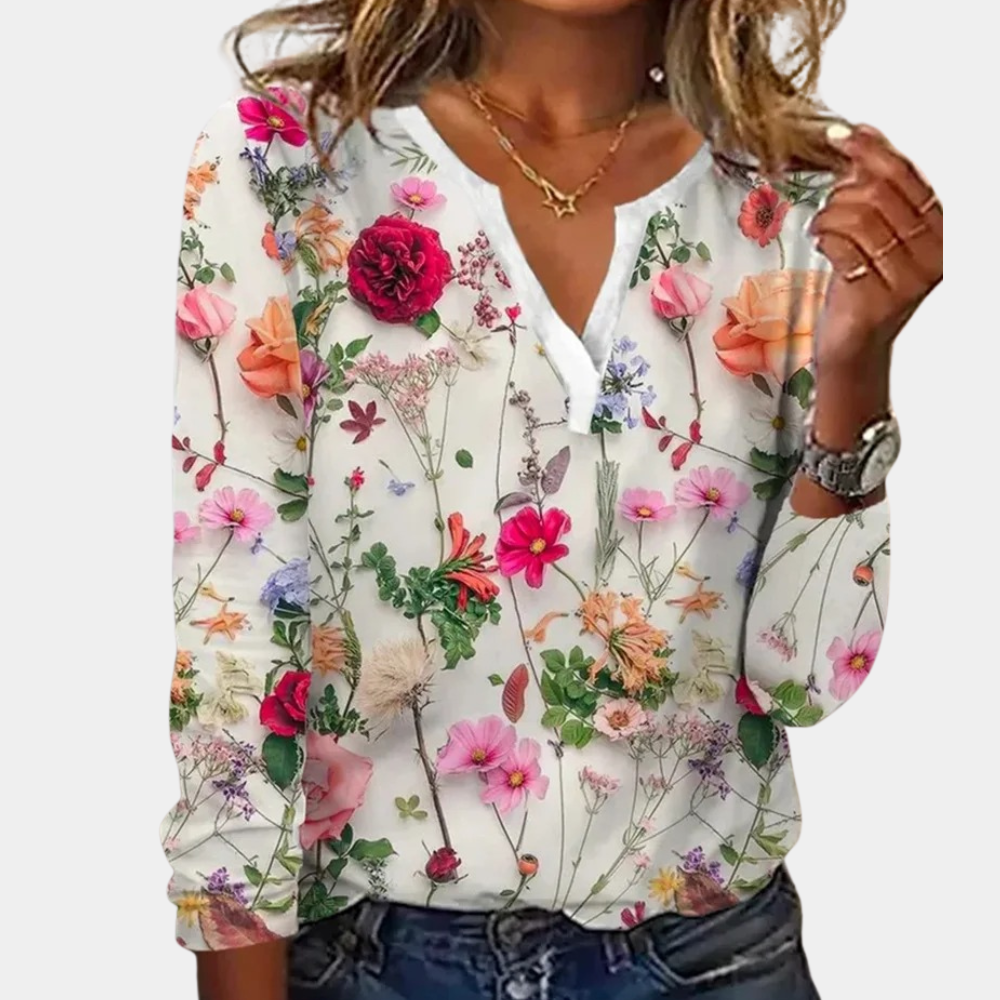 Floral Print Relaxed Blouse