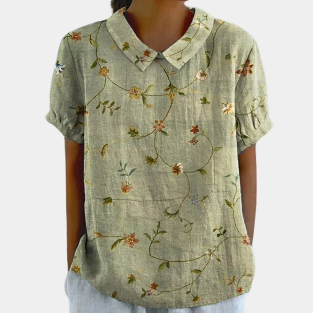 Floral Short Sleeve Blouse