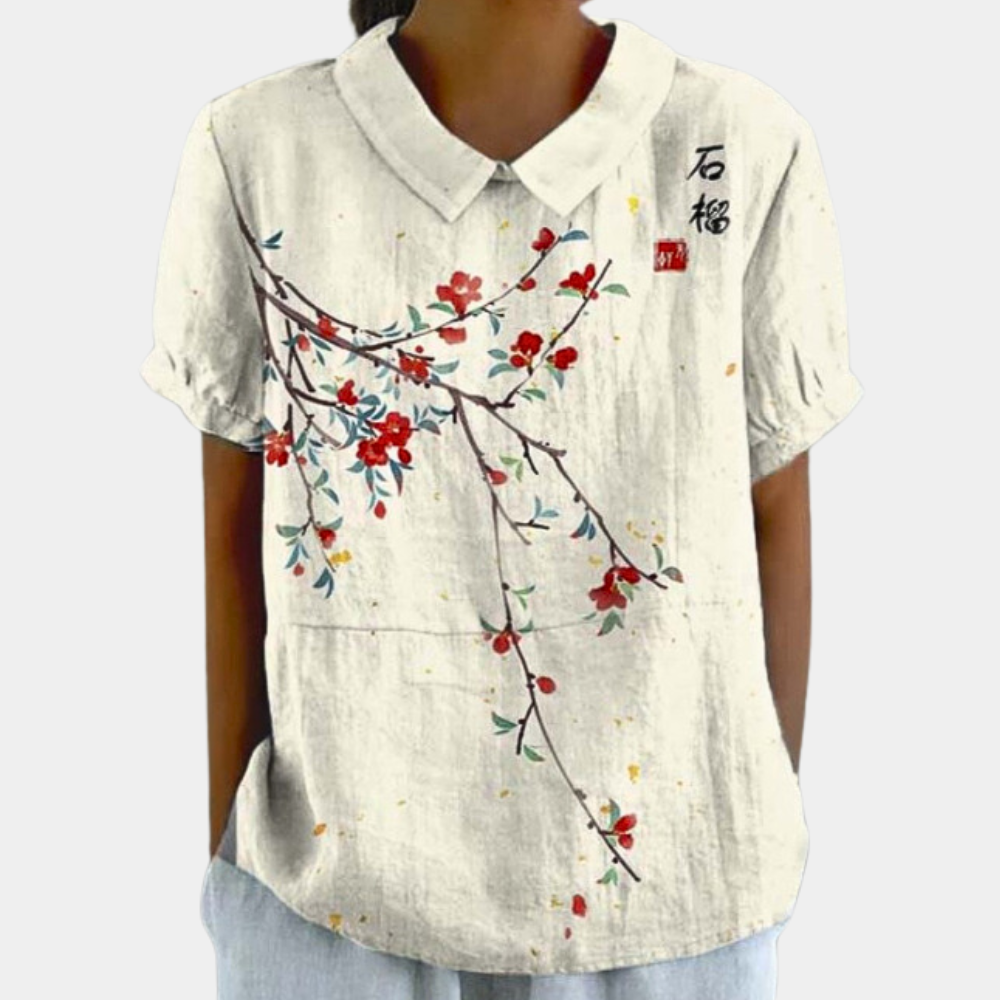 Floral Short Sleeve Blouse