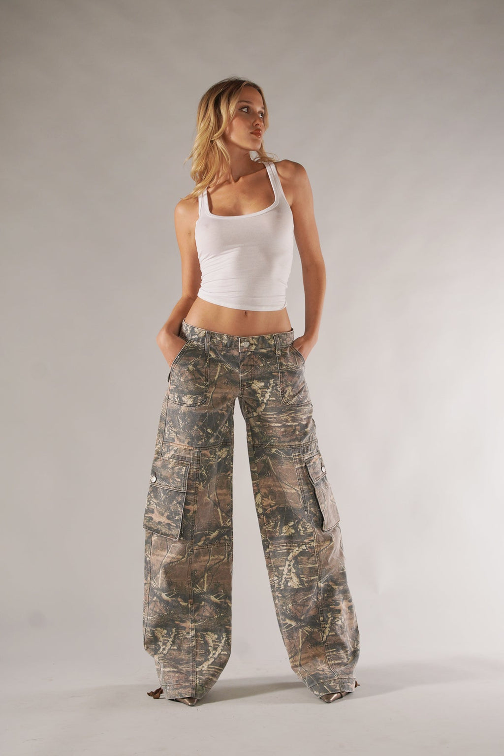 Camo Relaxed Cargo Trousers