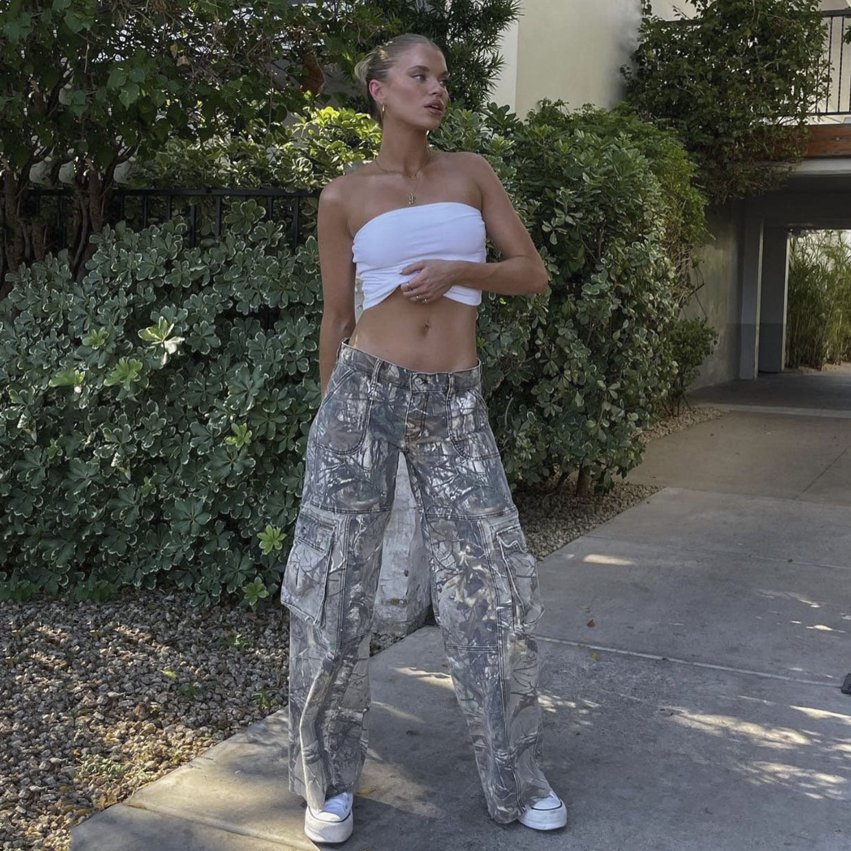 Camo Relaxed Cargo Trousers