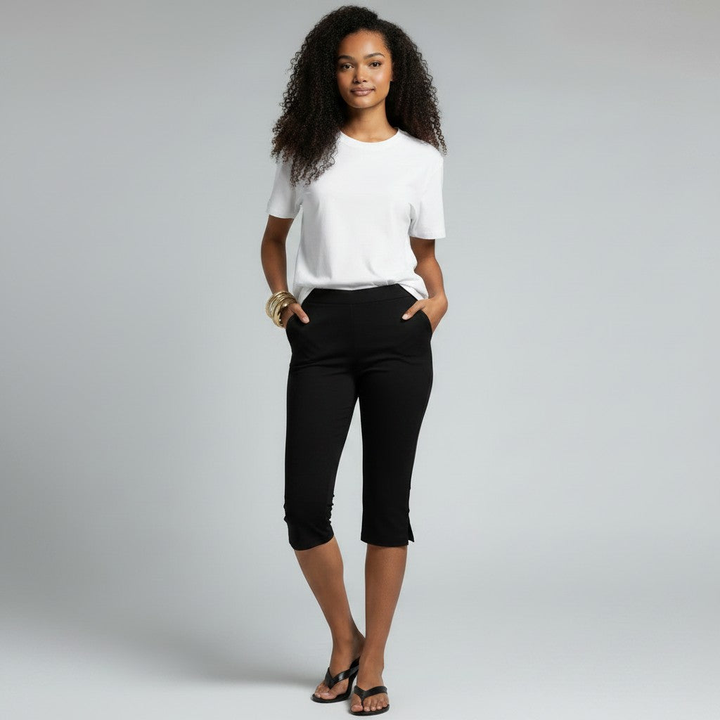 Relaxed High-Waist Cropped Shorts