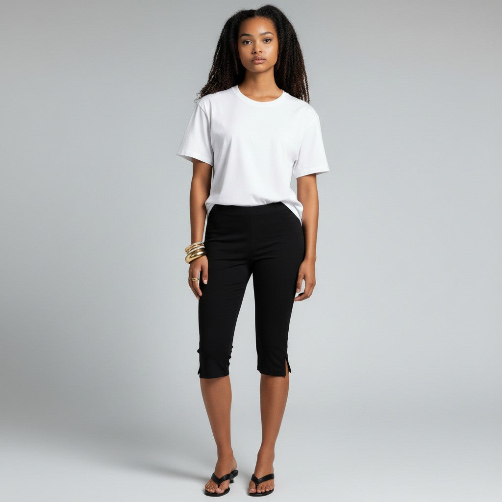 Relaxed High-Waist Cropped Shorts