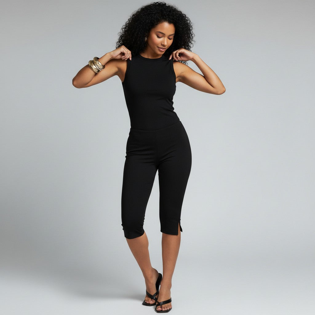 Relaxed High-Waist Cropped Shorts