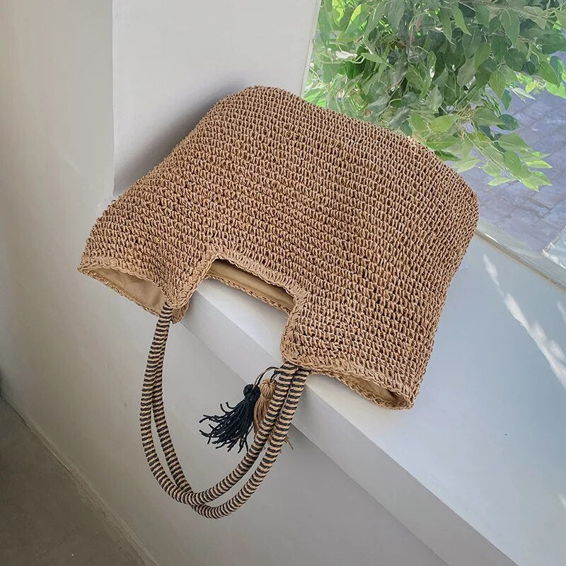 Woven Beach Tote Bag