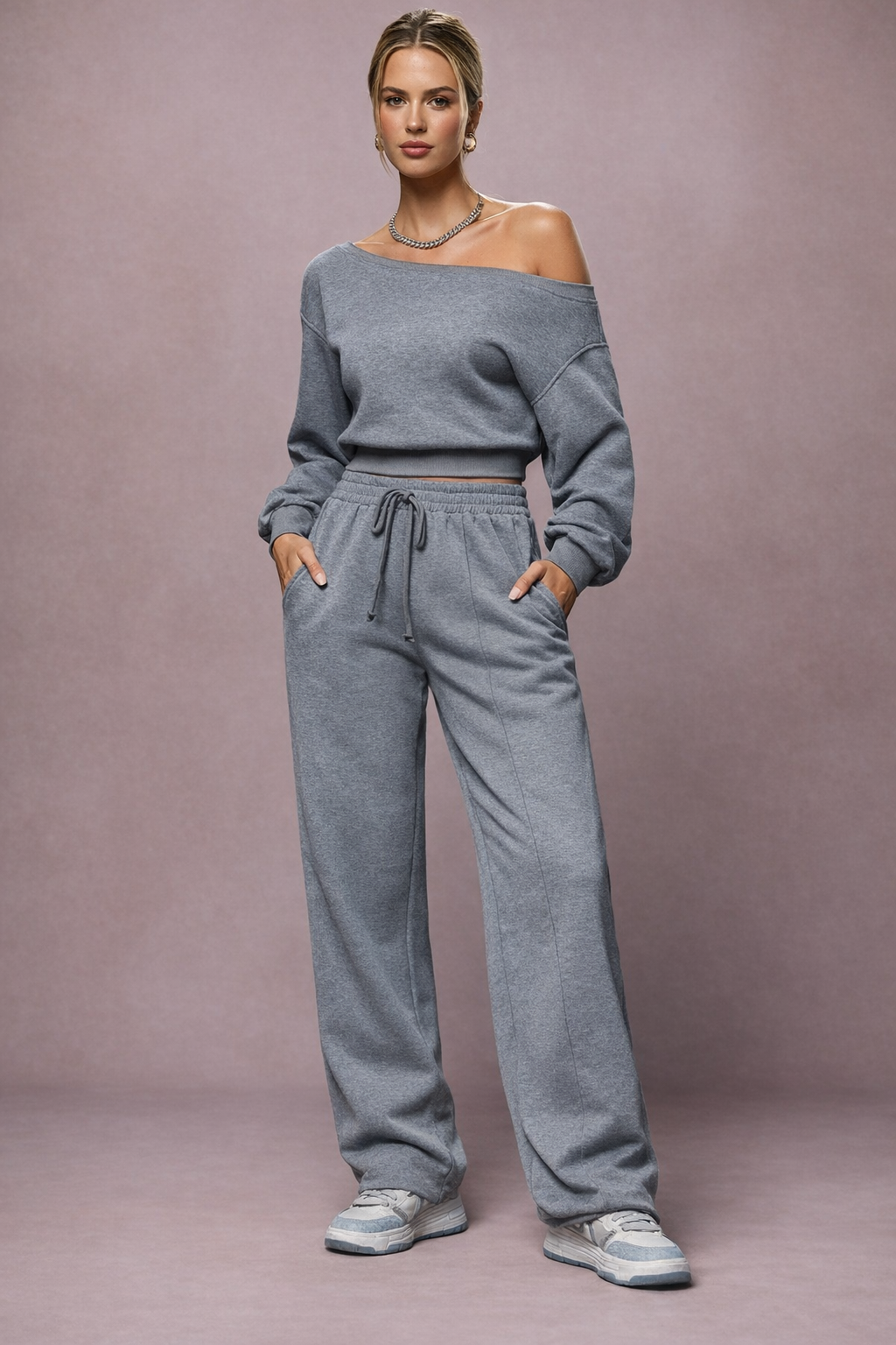 Loungewear Two Piece Set Top and Trousers