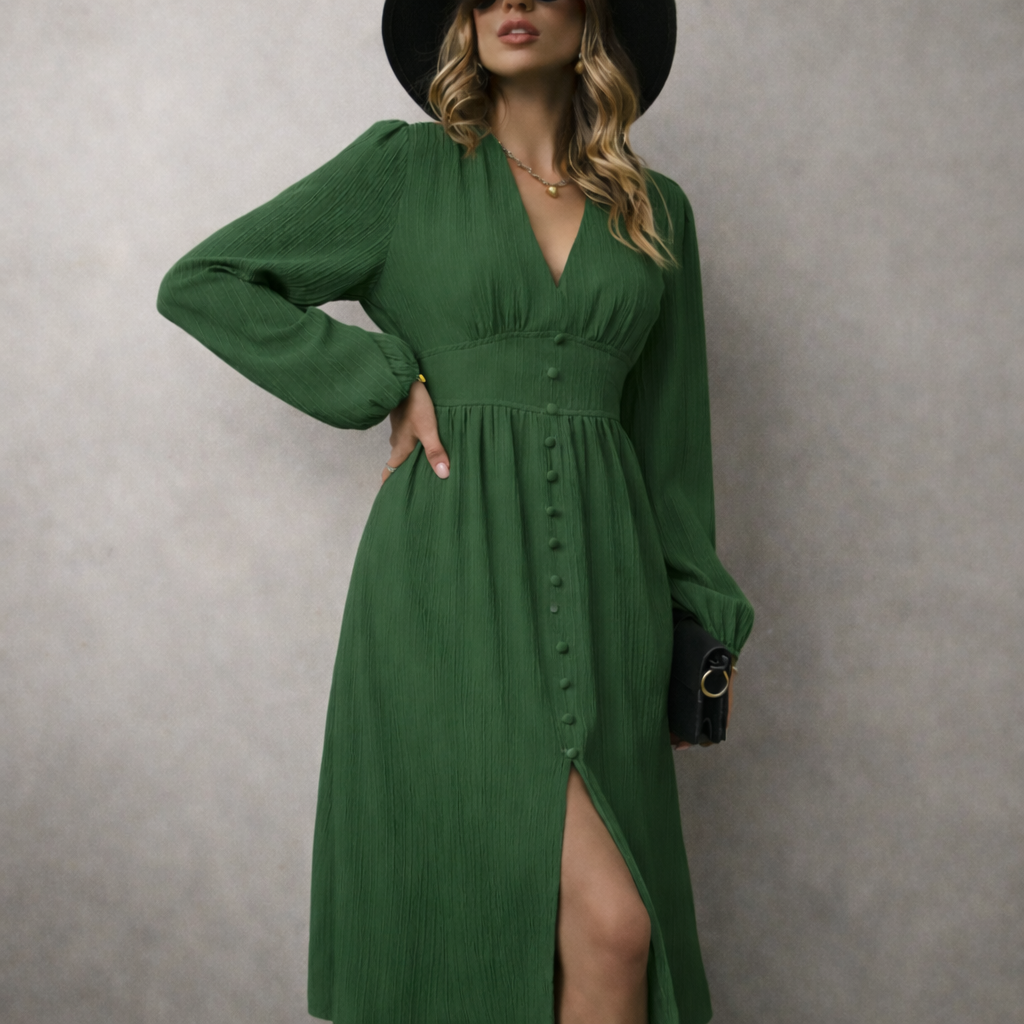 Vintage Textured Maxi Dress