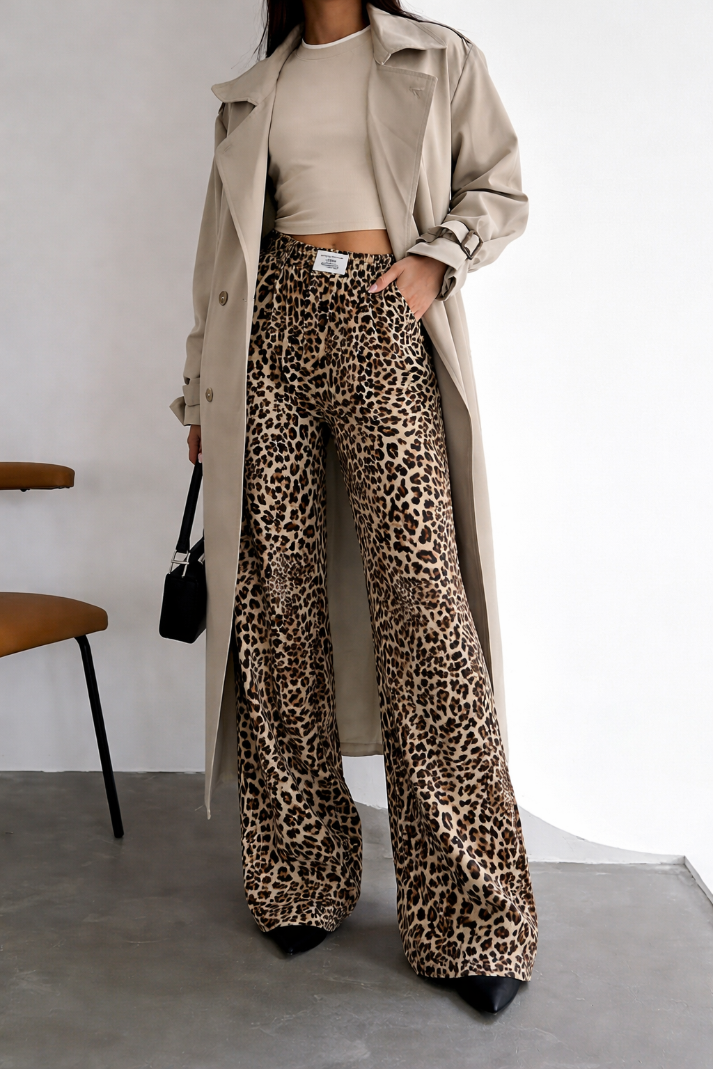 Leopard Straight Leg Jeans