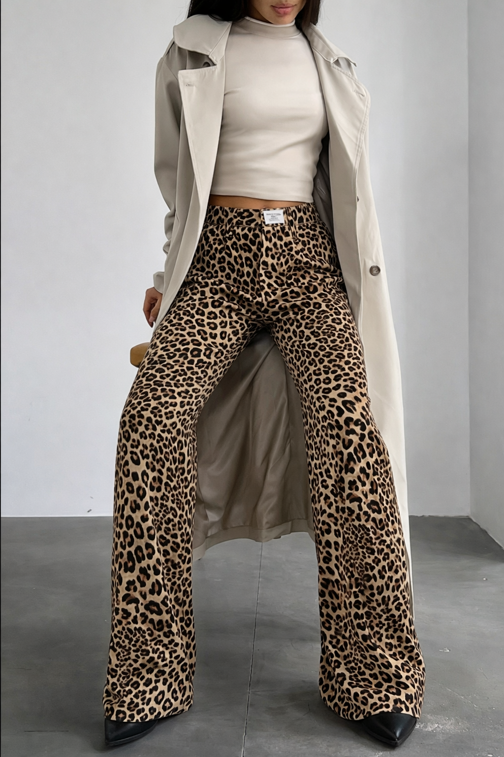 Leopard Straight Leg Jeans