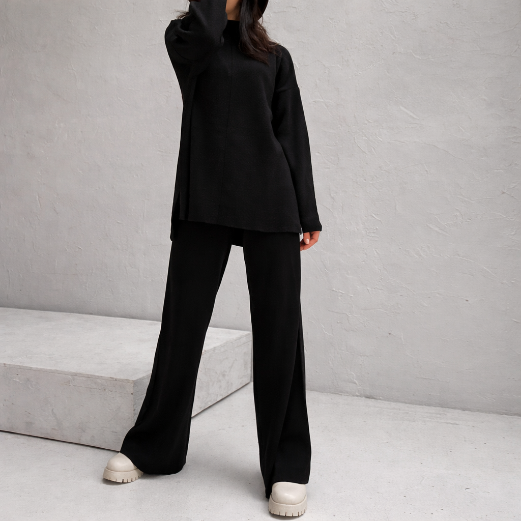 High Waist Knit Two Piece Set