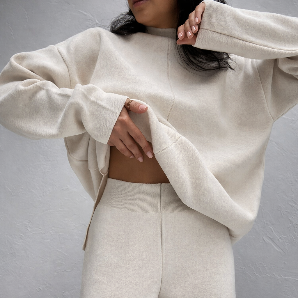 High Waist Knit Two Piece Set