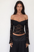 Off-Shoulder Lace Blouse