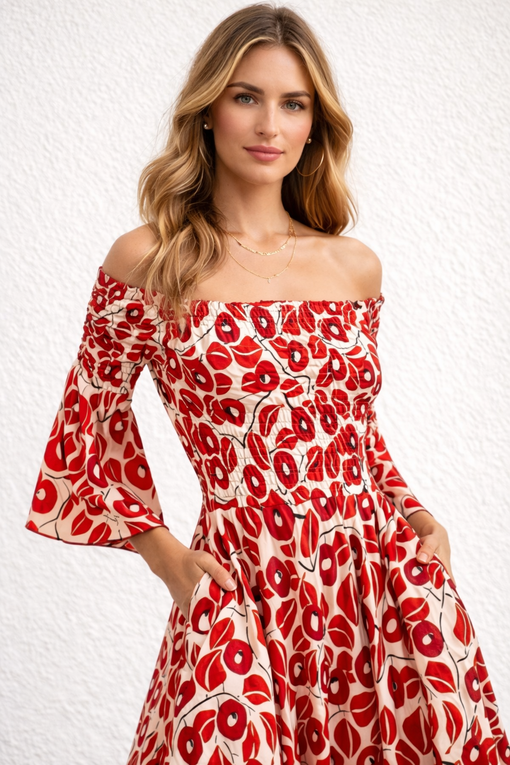 Floral Off-Shoulder Maxi Dress