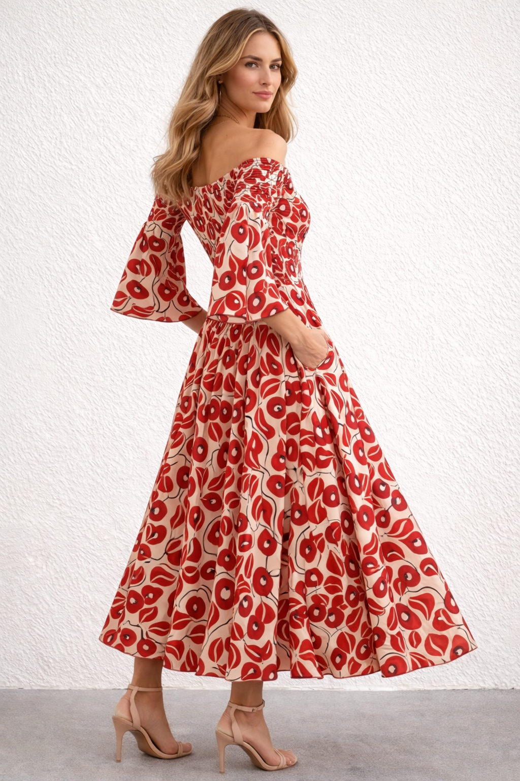 Floral Off-Shoulder Maxi Dress