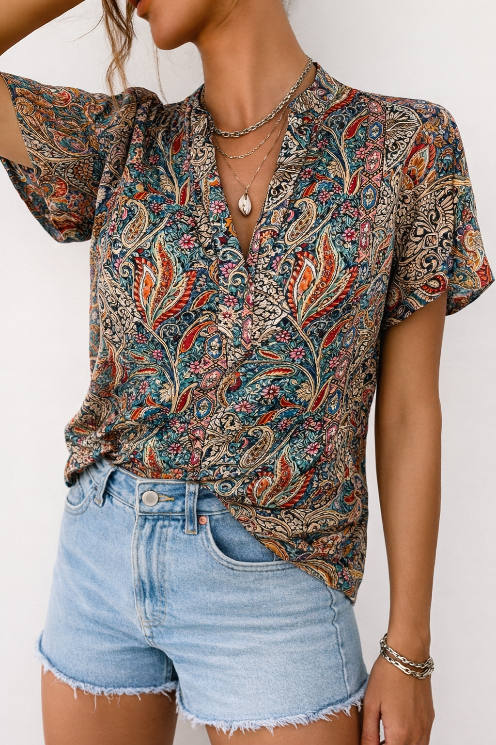 Paisley Print Blouse