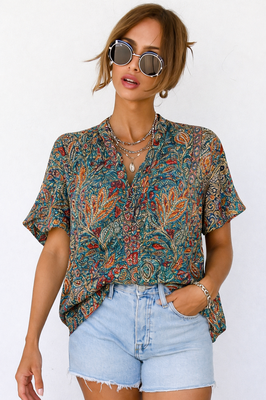 Paisley Print Blouse