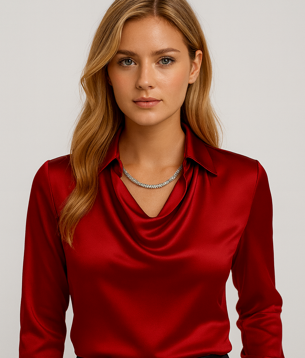 Relaxed Fit Draped Blouse