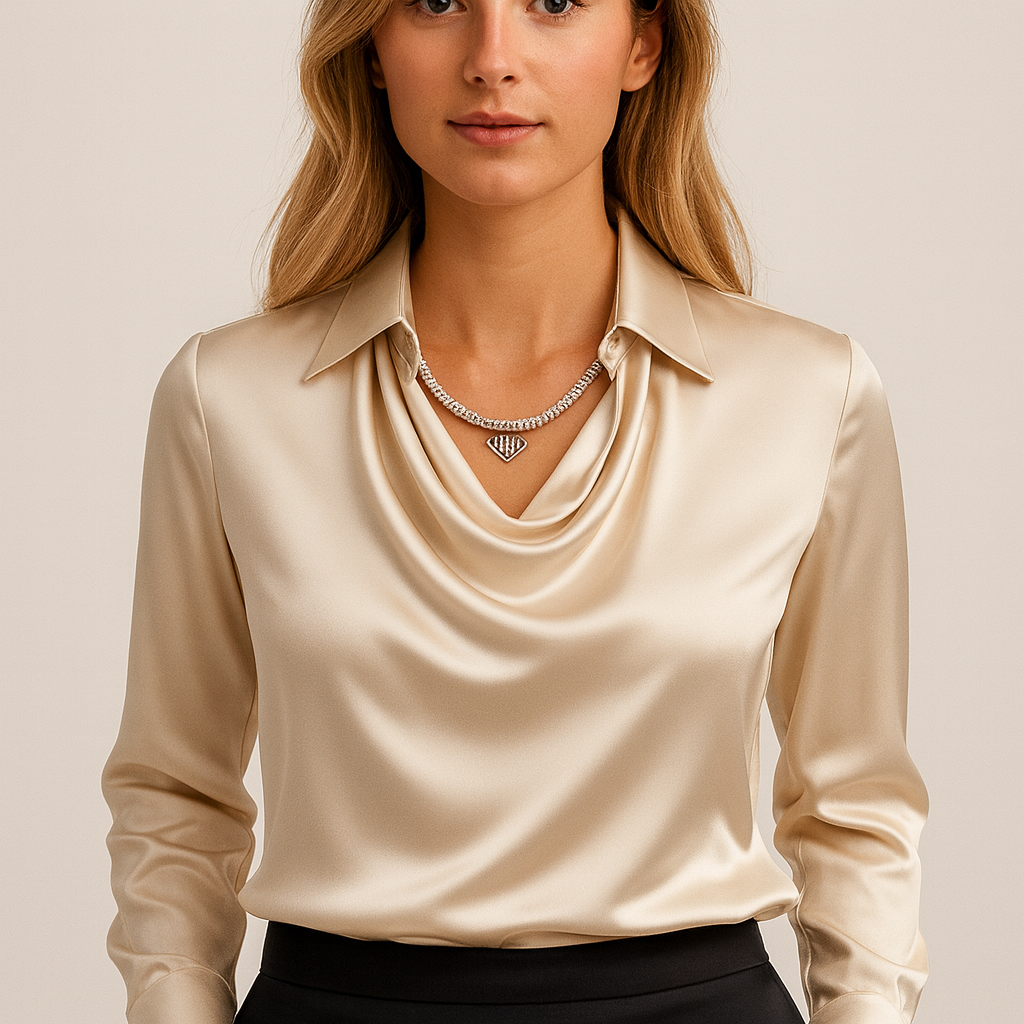 Relaxed Fit Draped Blouse