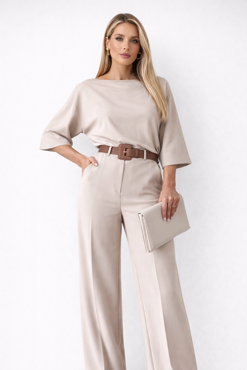 Beige Tailored Set
