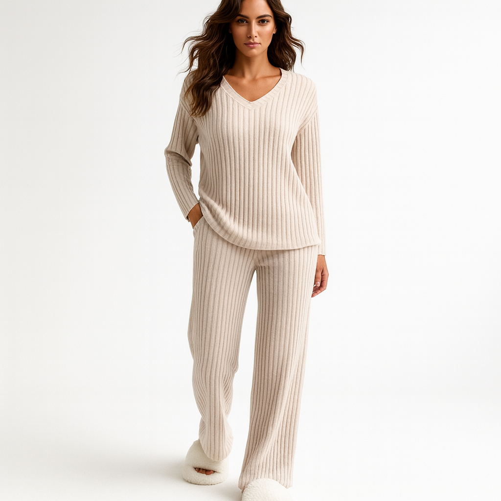 Ribbed Knit Loungewear Set