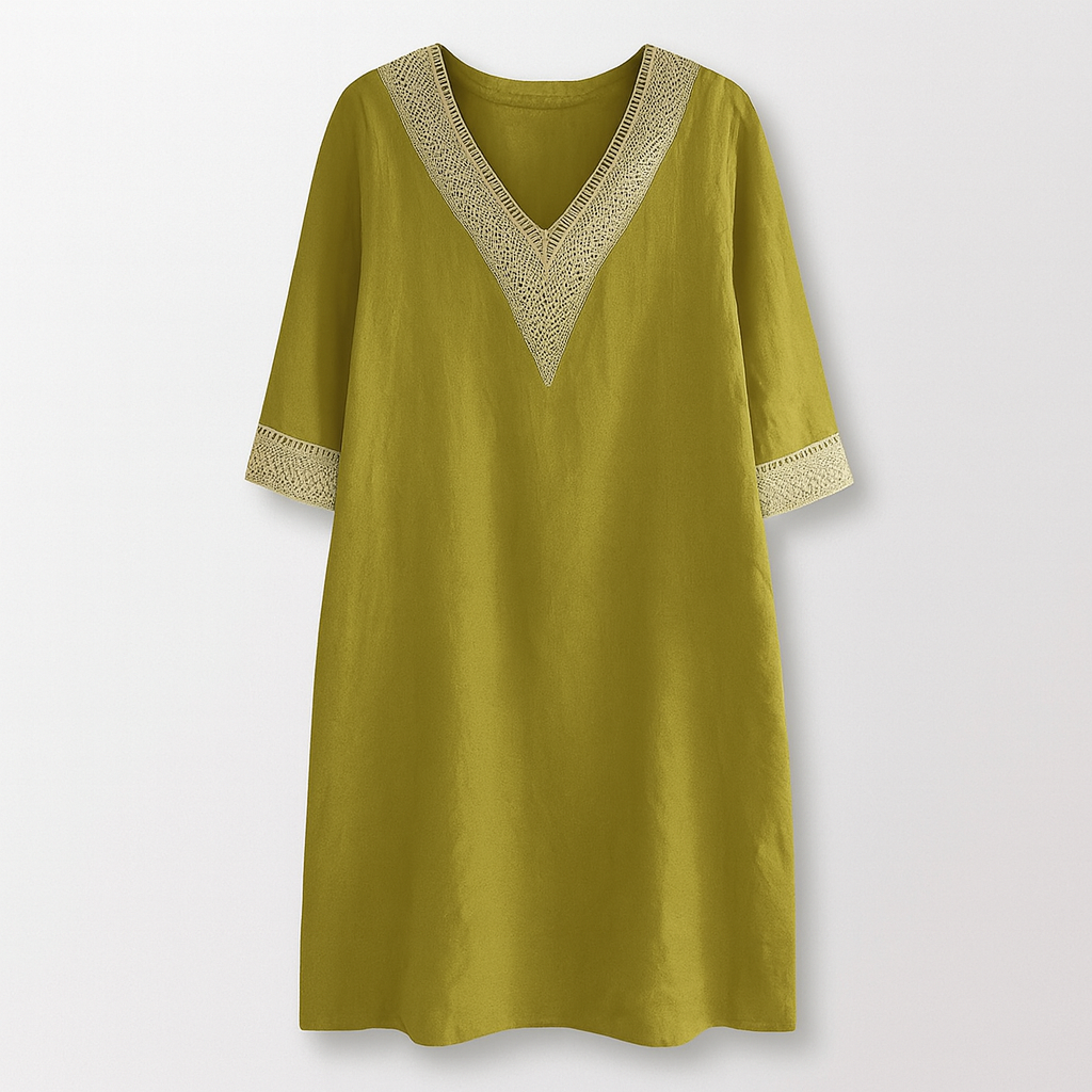 Lace Trim Casual Dress