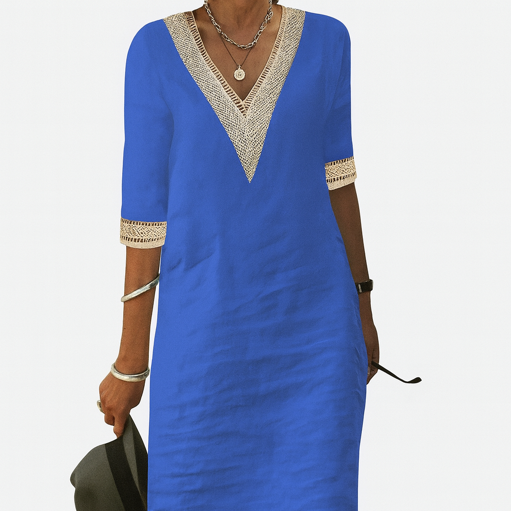 Lace Trim Casual Dress