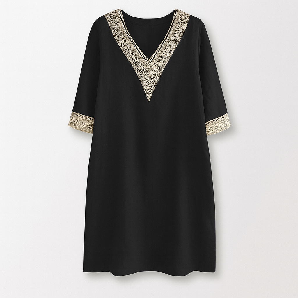 Lace Trim Casual Dress