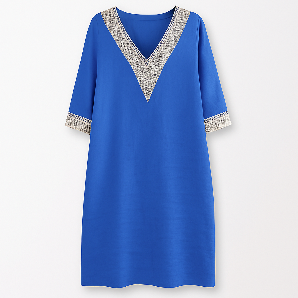 Lace Trim Casual Dress