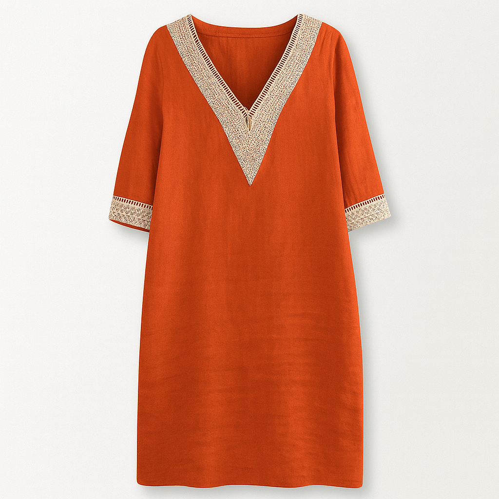 Lace Trim Casual Dress
