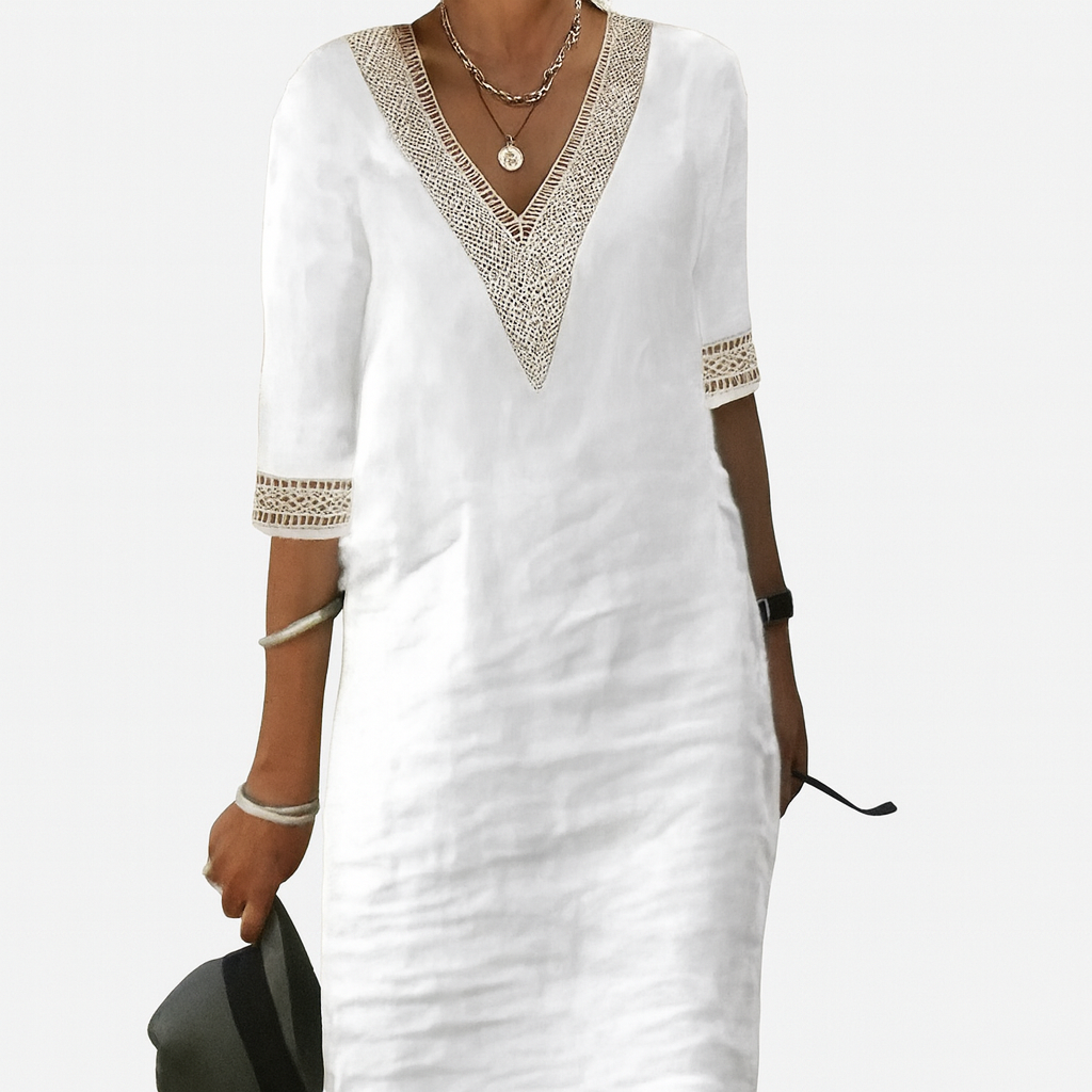 Lace Trim Casual Dress