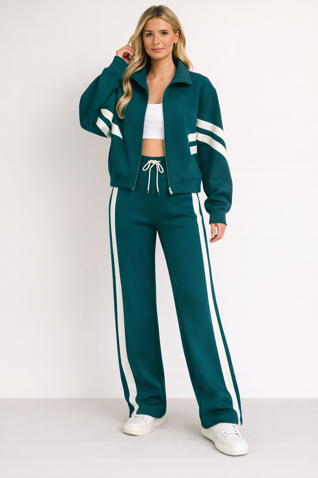 Sporty Striped Two Piece Training Set