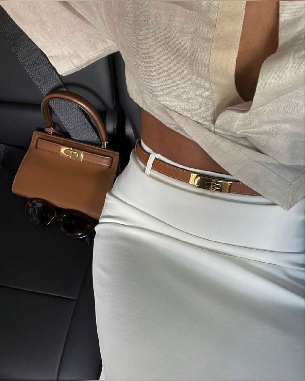 Classic Gold Turn-Lock Slim Belt