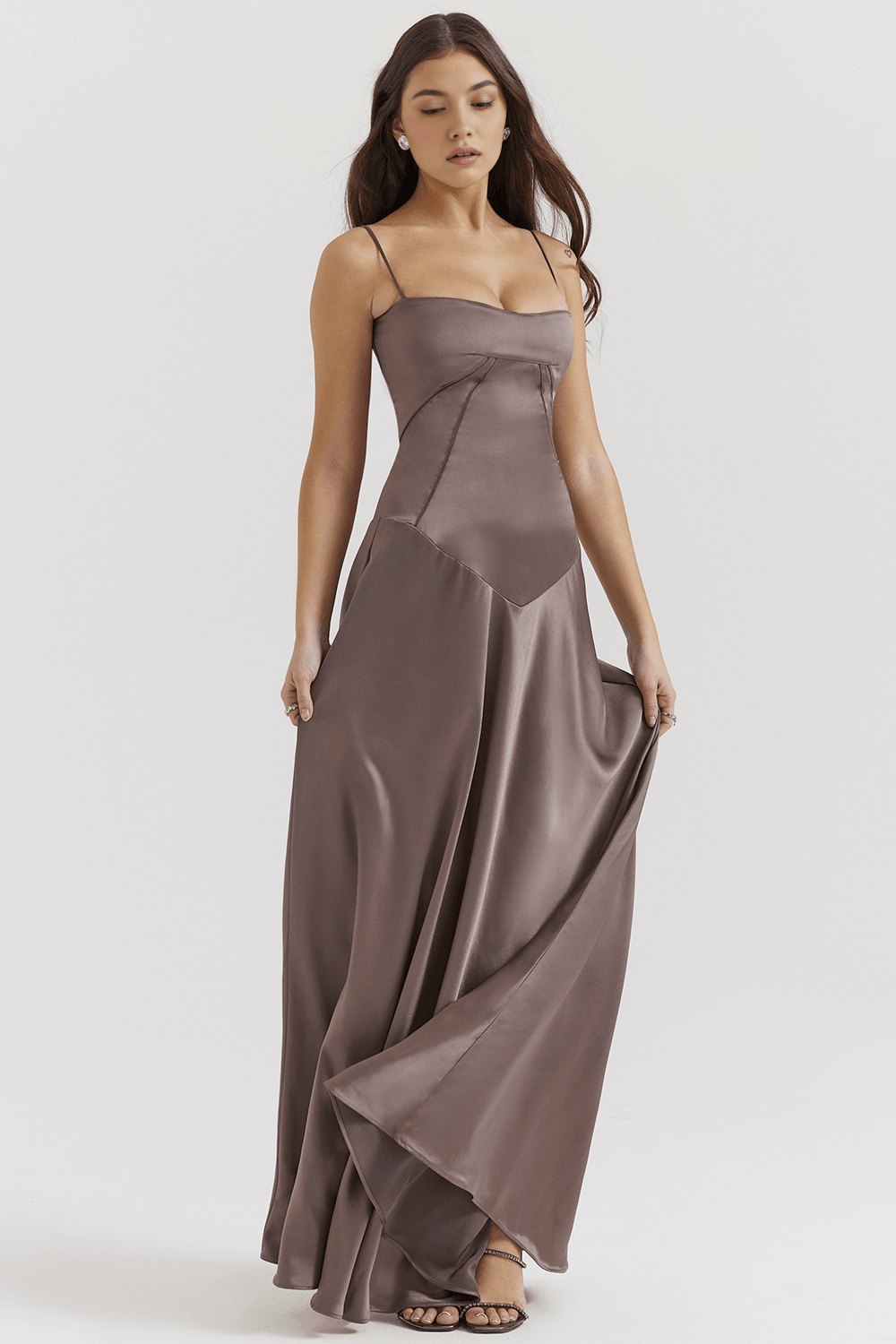 Sleeveless Bustier Maxi Dress