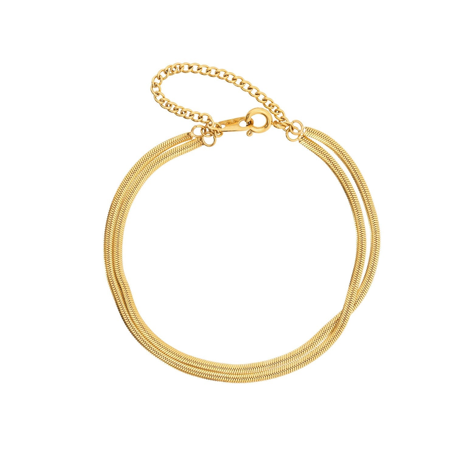 Waterproof Gold Herringbone Bracelet