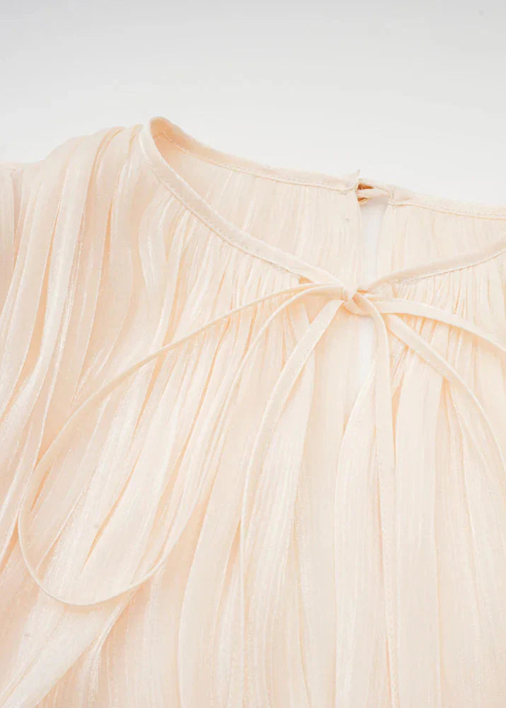 Pleated Shimmer Mini Dress