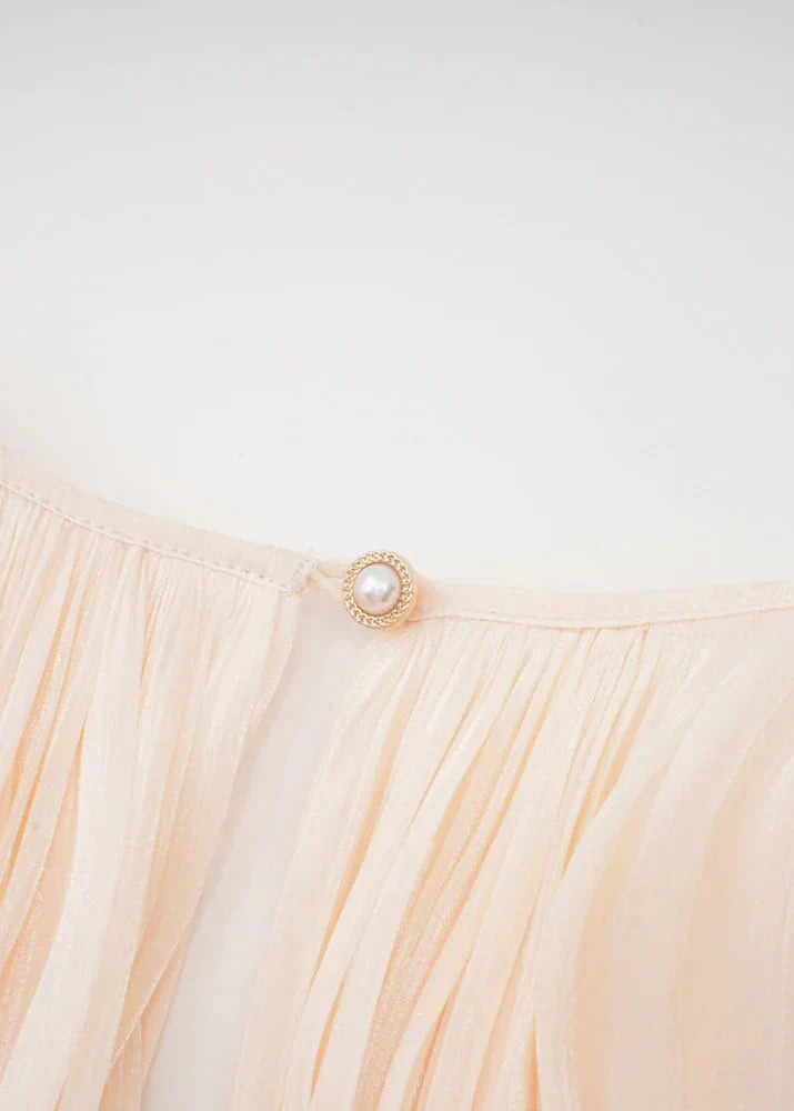Pleated Shimmer Mini Dress