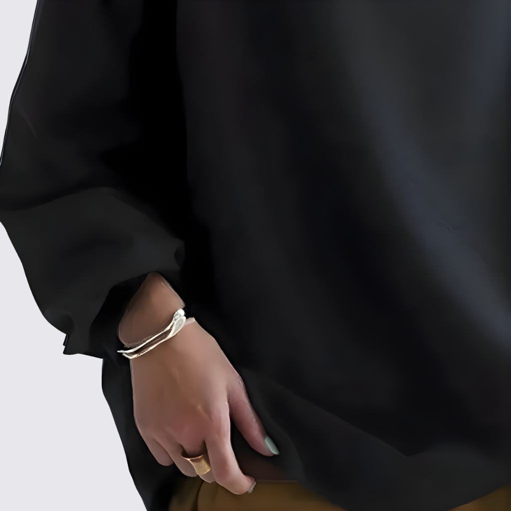 Oversized High Collar Blouse