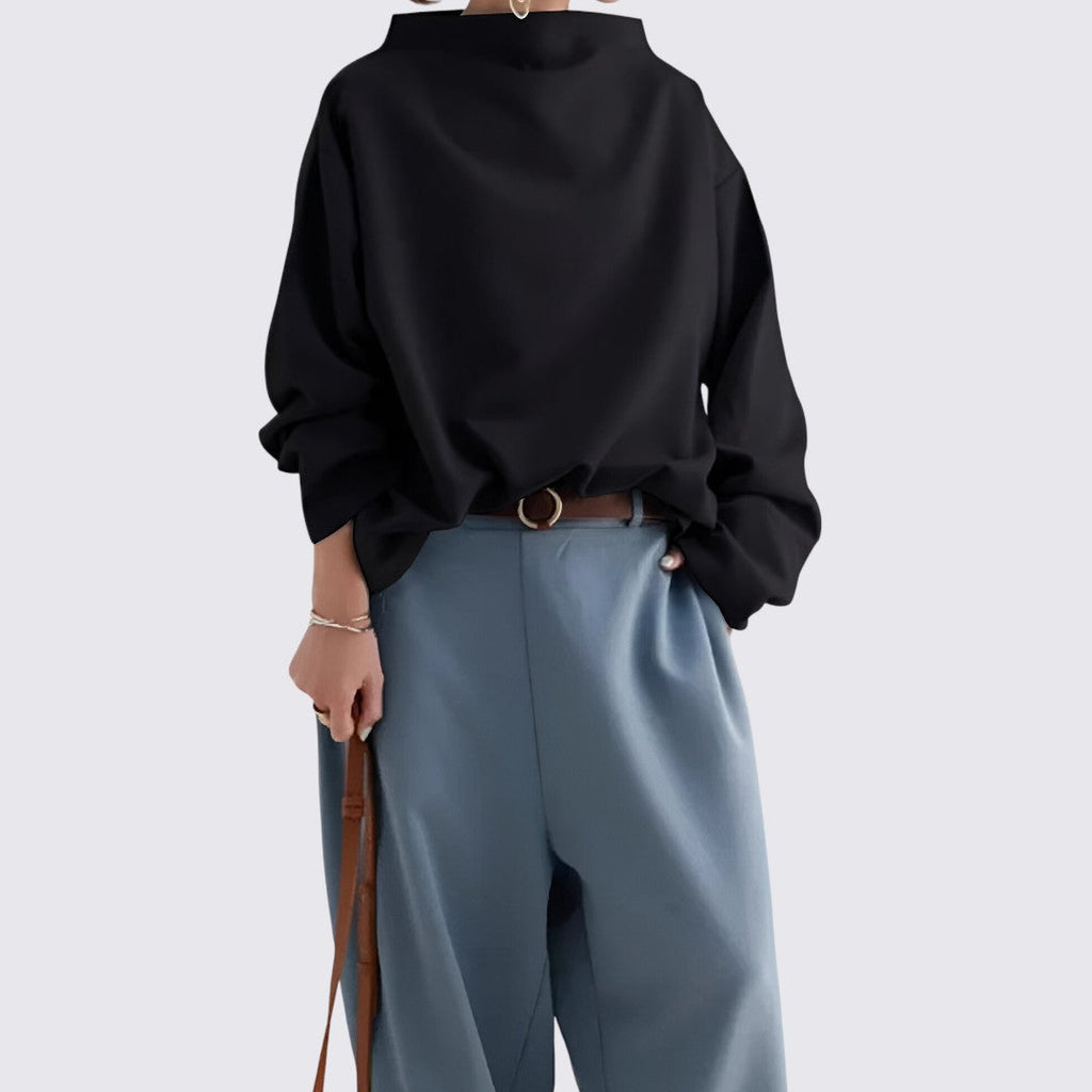 Oversized High Collar Blouse