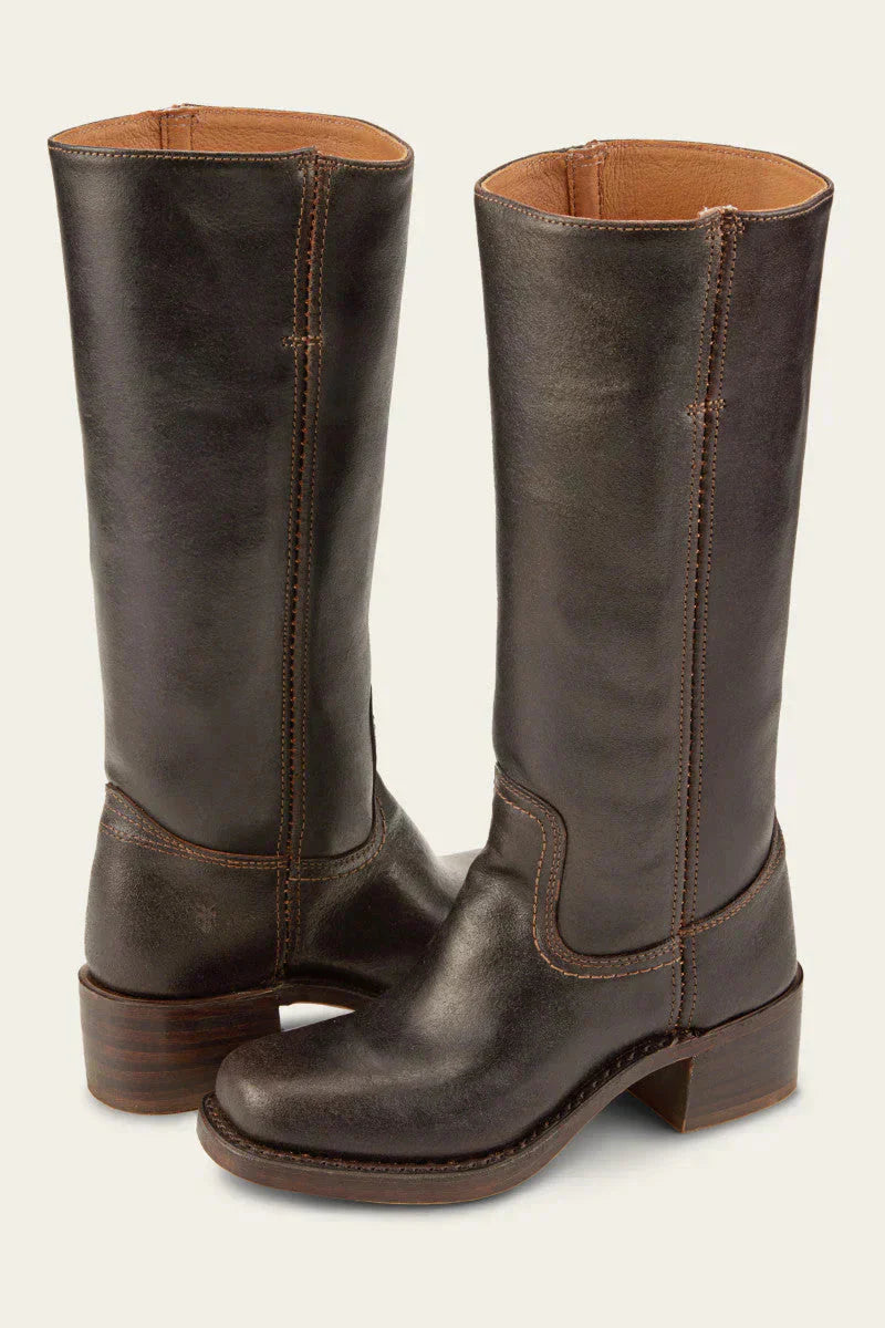 Block Heel Knee High Boots